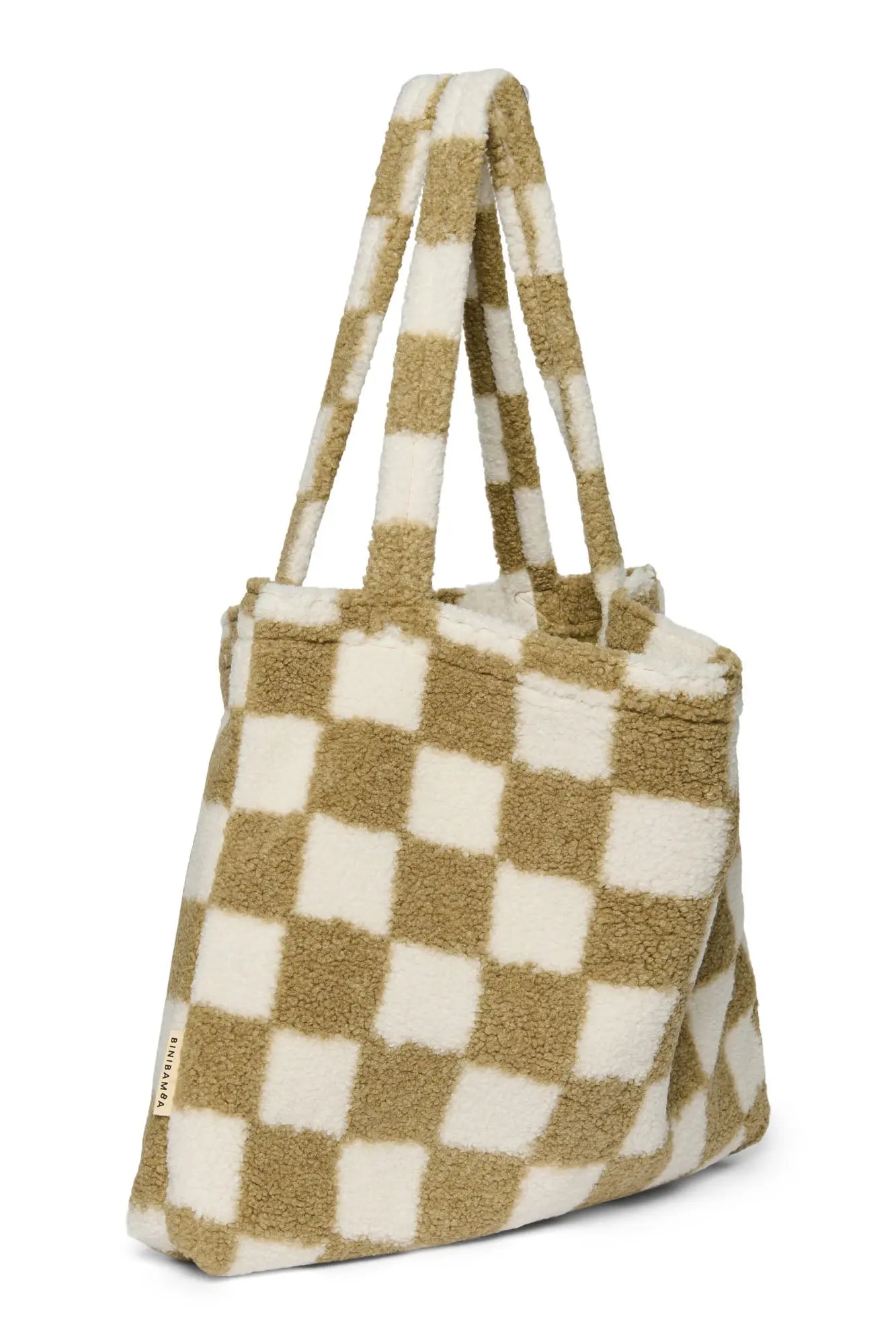 Studio Noos - Tasche "Binibamba SN Toast Checked Teddy Mom Bag" | toast Studio Noos