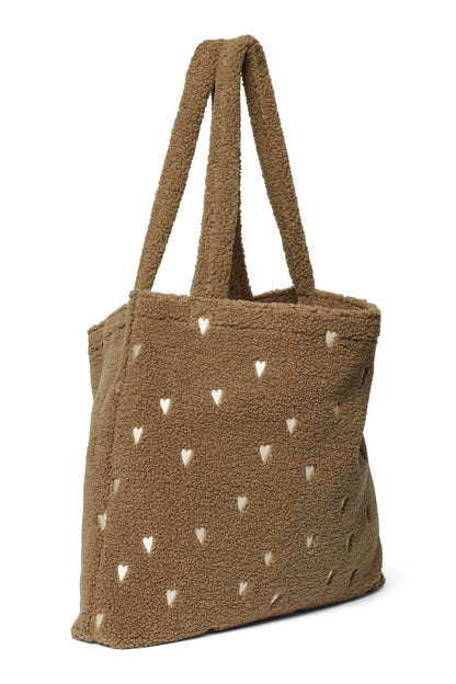 Studio Noos - Tasche "Brown Teddy Hearts Mombag" | brown teddy hearts Studio Noos