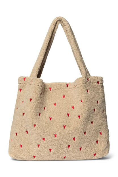 Studio Noos - Tasche "Ecru Teddy Hearts Mombag" | ecru teddy hearts Studio Noos