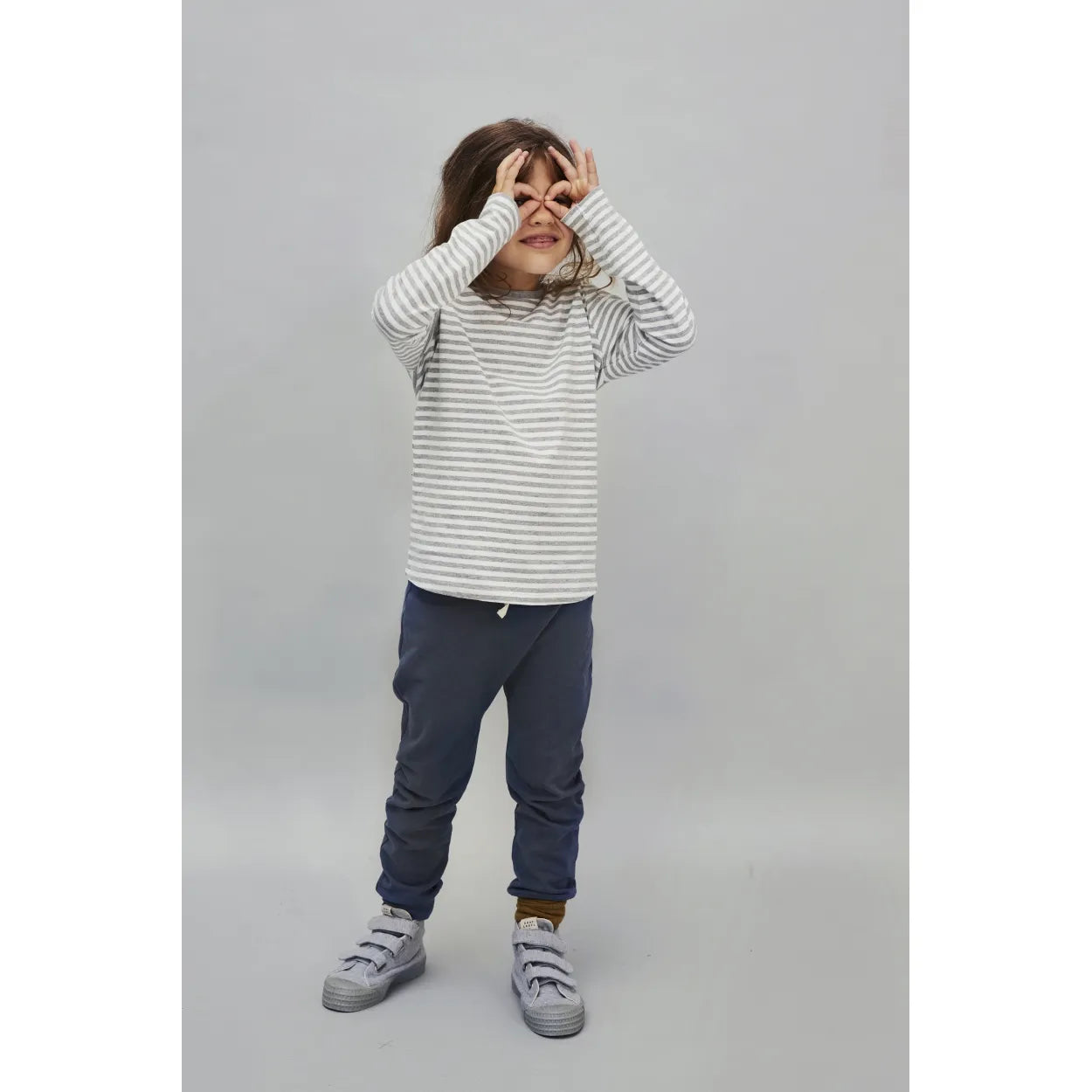 Gray Label - Langarmshirt "L/S Tee GOTS" | grey melange - cream