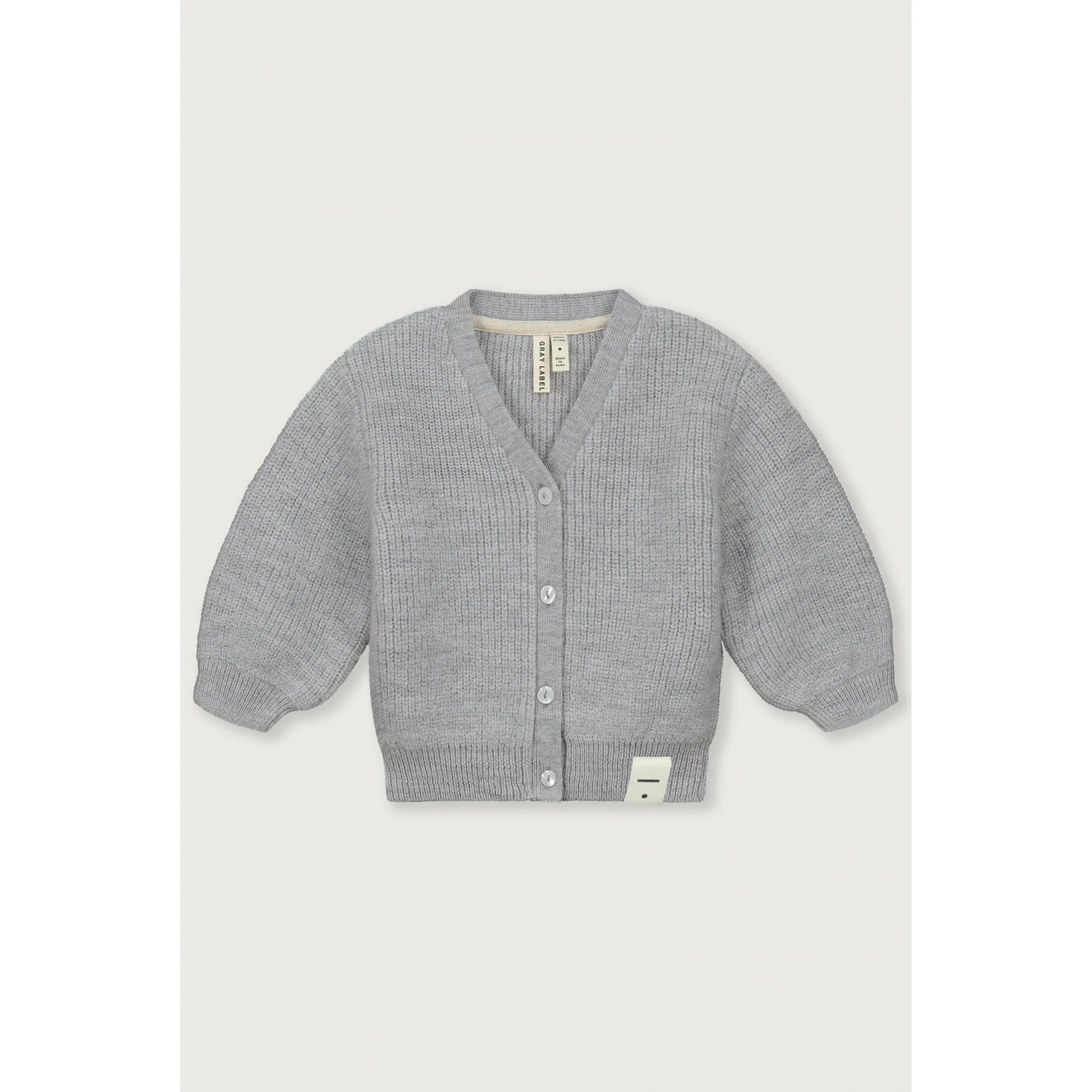 Gray Label - Strickjacke "Baby Knitted Cardigan" | grey melange