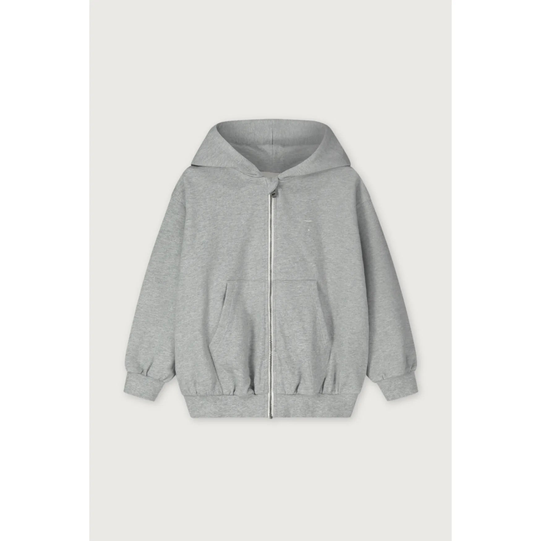 Gray Label - Cardigan "Hooded Cardigan w/ Zip GOTS" | gray melange