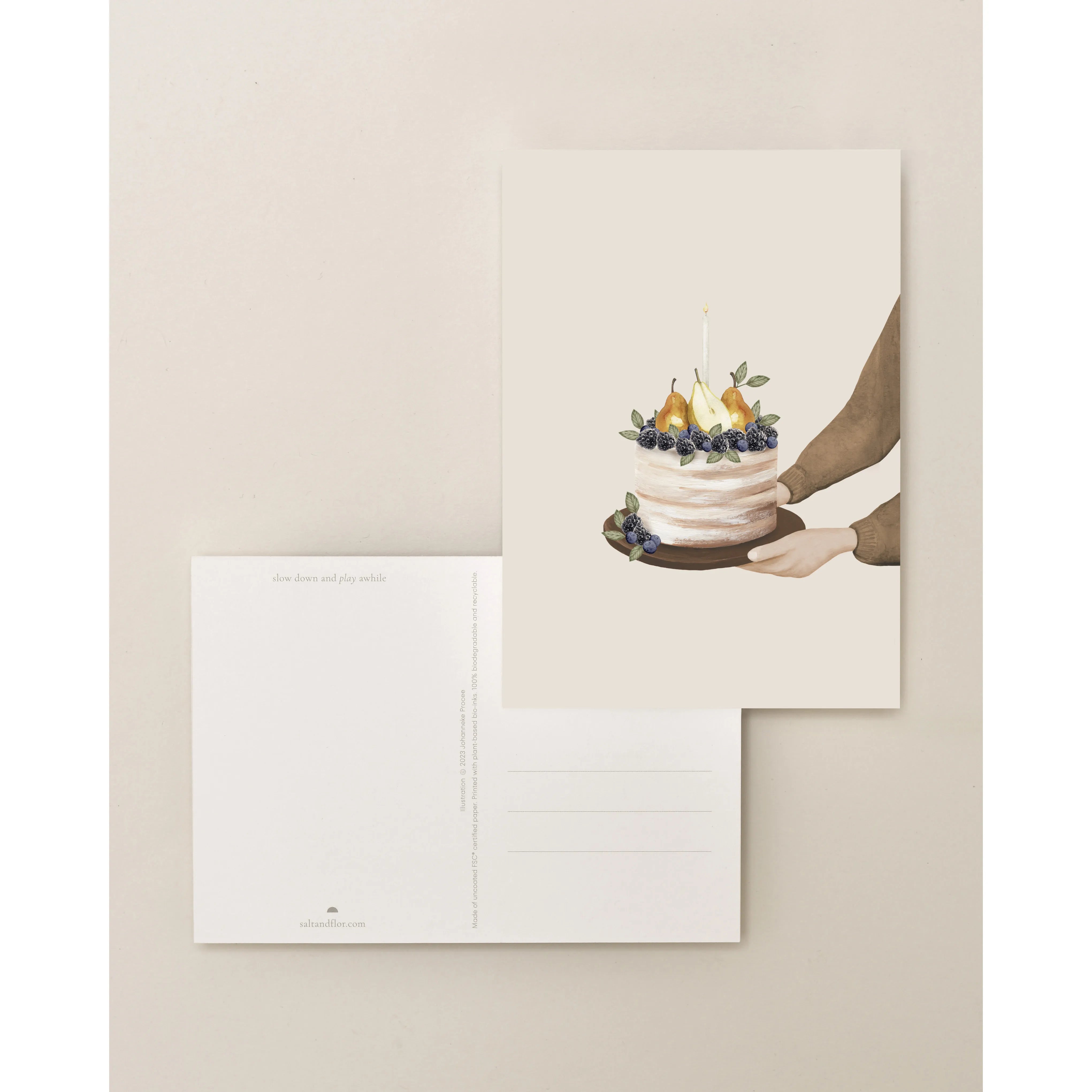 Sâlt + Flor - Grußkarte / Postkarte "Cake Moment"