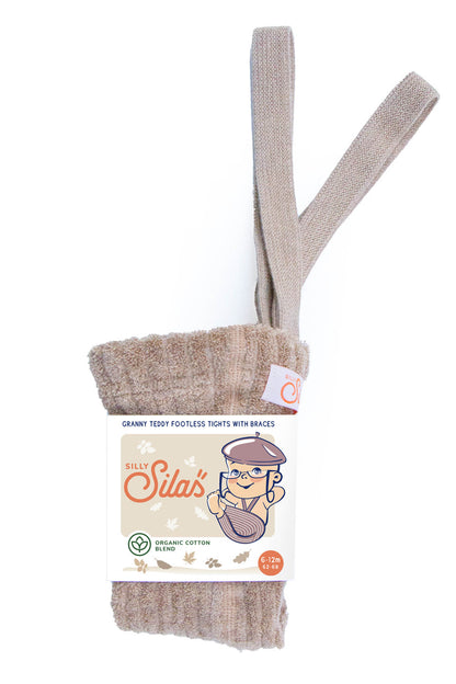 Silly Silas - Granny Teddy Strumpfhose ohne Fuss "Granny Teddy Footless Cotton Tights" | peanut blend - Leja Concept Store