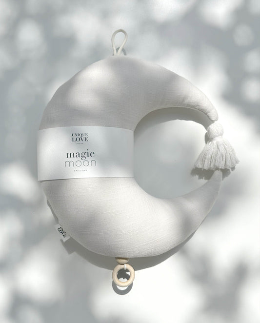 Unique Love - Spieluhr "Magic Moon Leinen" | pure white - Leja Concept Store