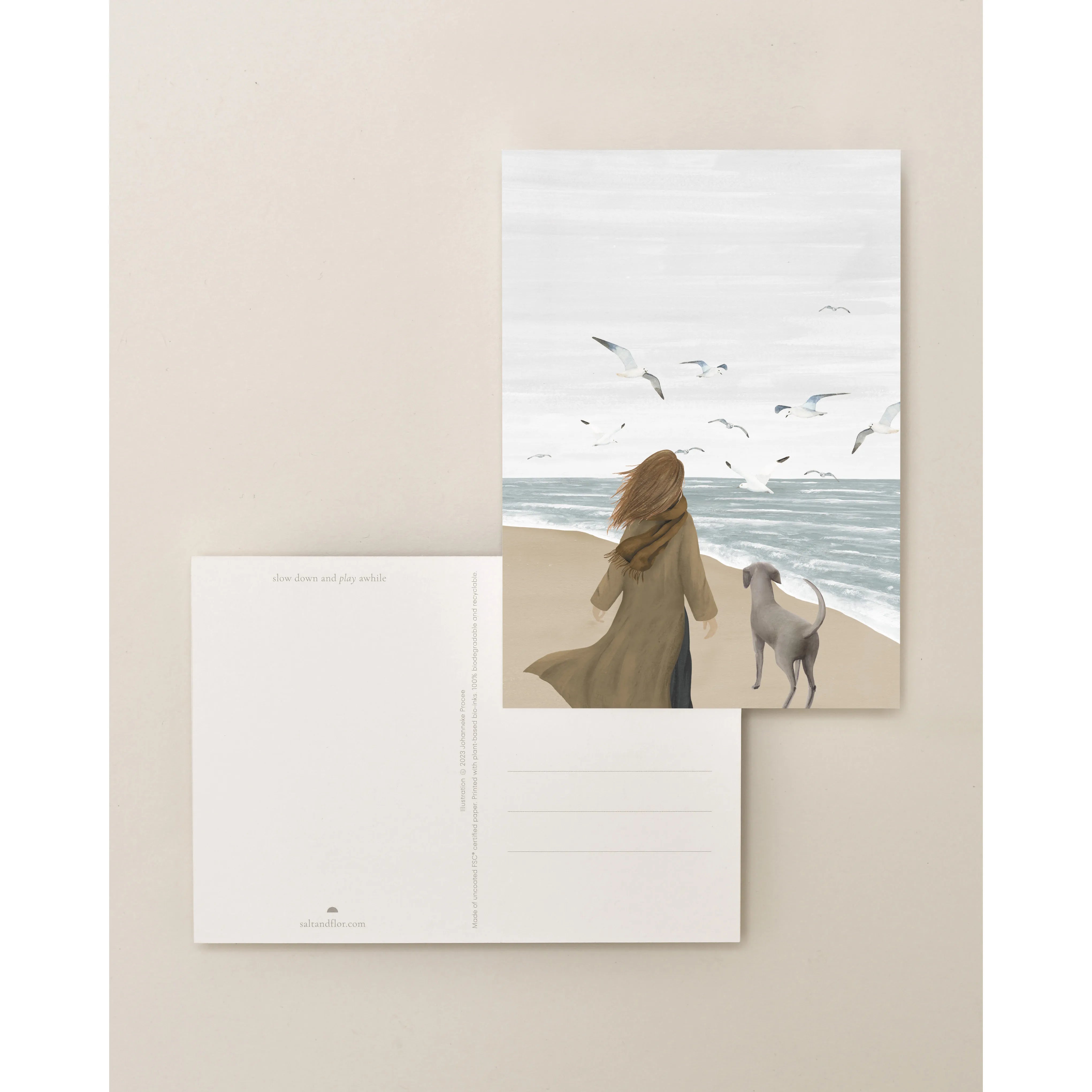 Sâlt + Flor - Grußkarte / Postkarte "Windswept"