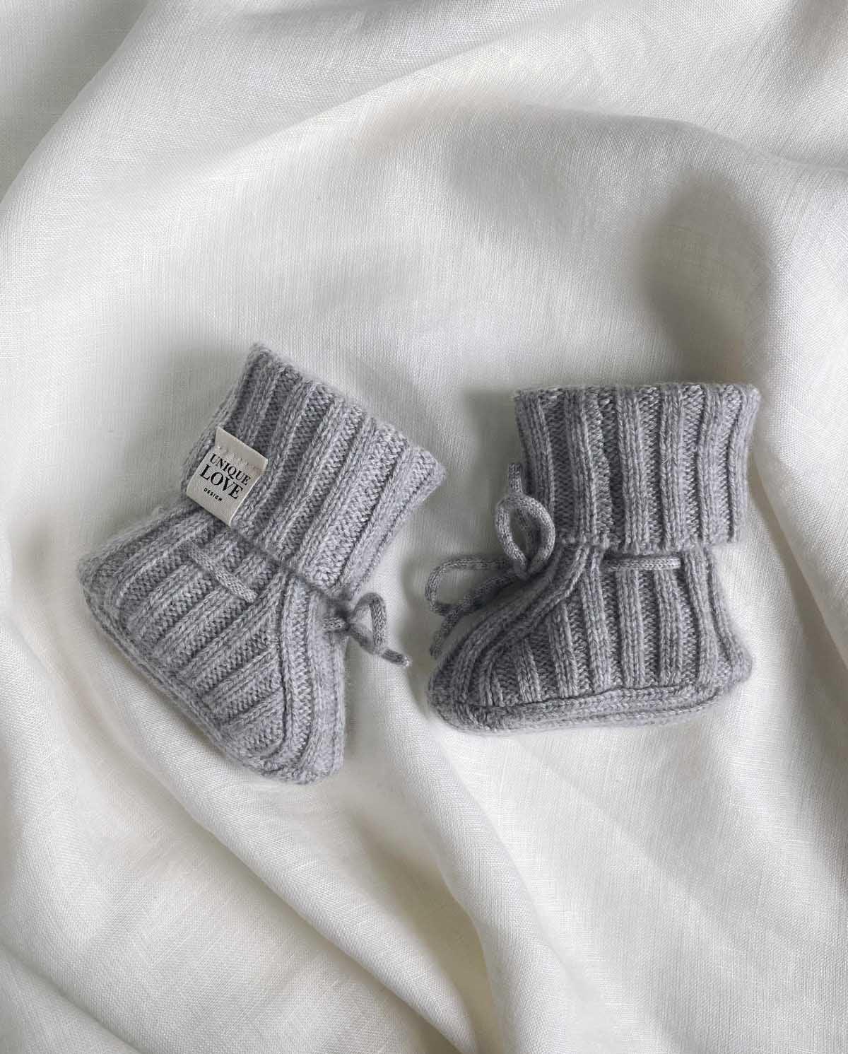 Unique Love - Cashmere Babyschuhe | grau Unique Love