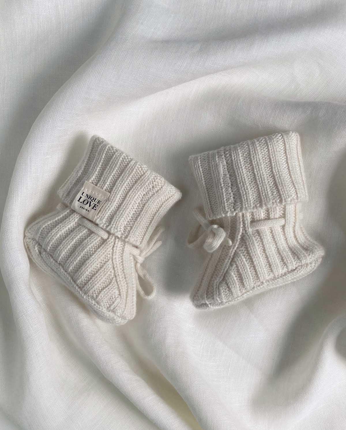 Unique Love - Cashmere Babyschuhe | off-white Unique Love