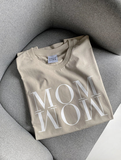 Unique Love - Shirt "MOM WOW" | sand Unique Love