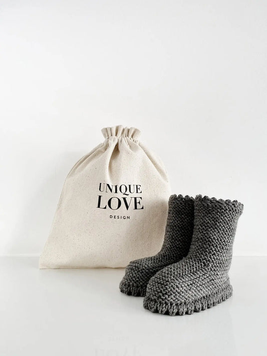 Unique Love - Strickboots | dunkelgrau Unique Love