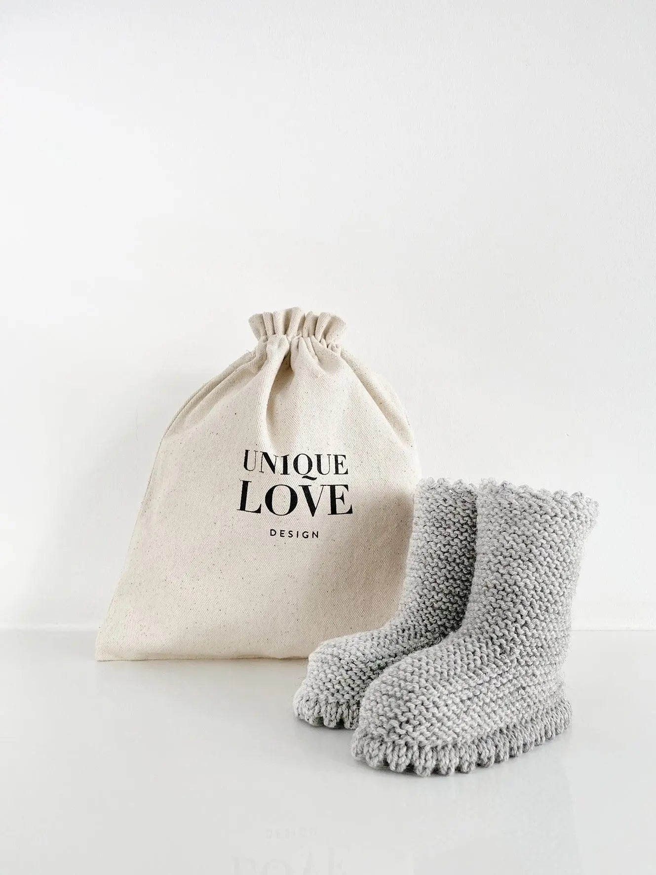 Unique Love - Strickboots | hellgrau Unique Love