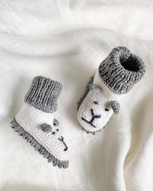 Unique Love - Strickboots "little lion" | grau Unique Love