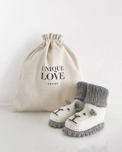 Unique Love - Strickboots "little lion" | grau Unique Love