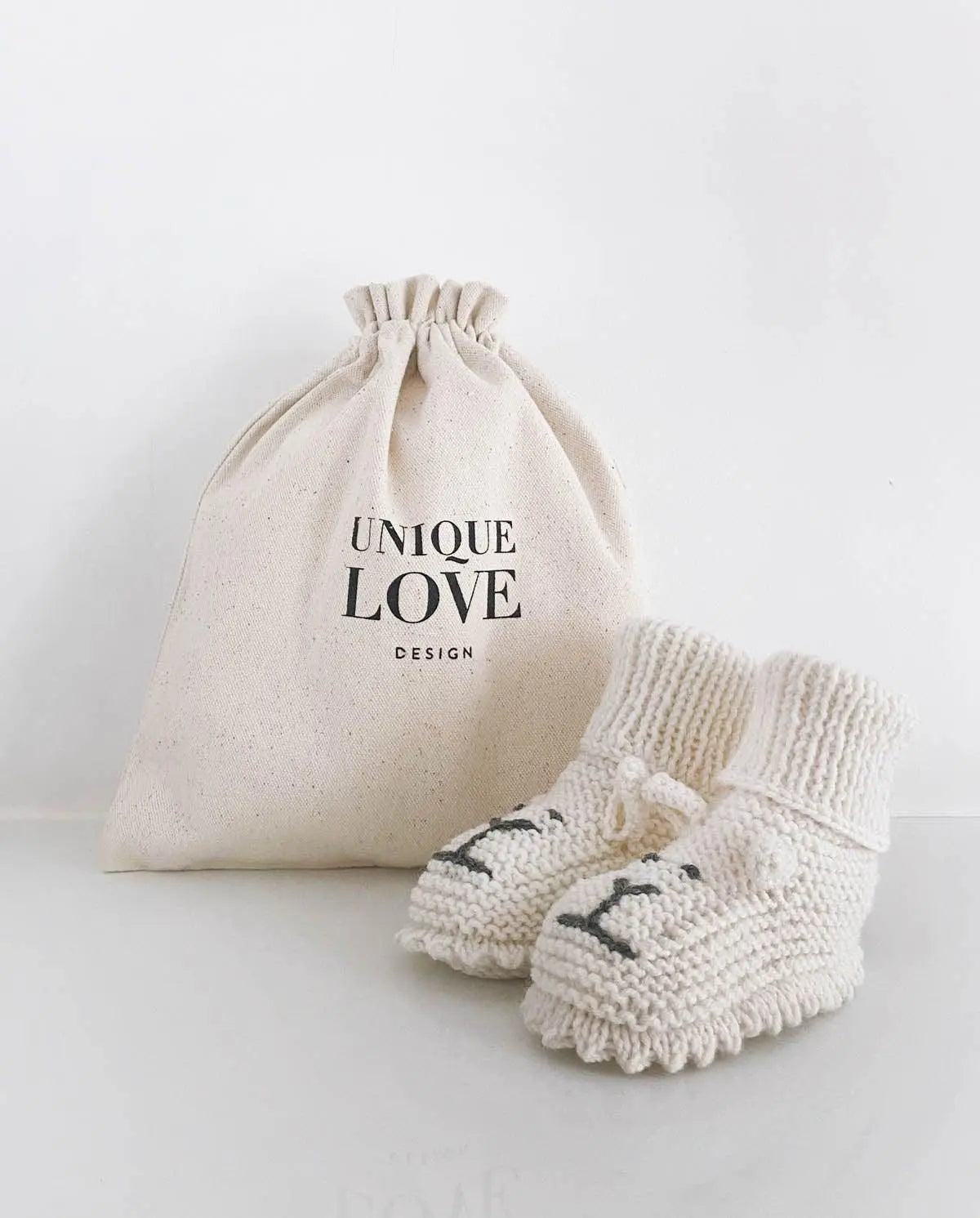 Unique Love - Strickboots "little lion" | off-white Unique Love