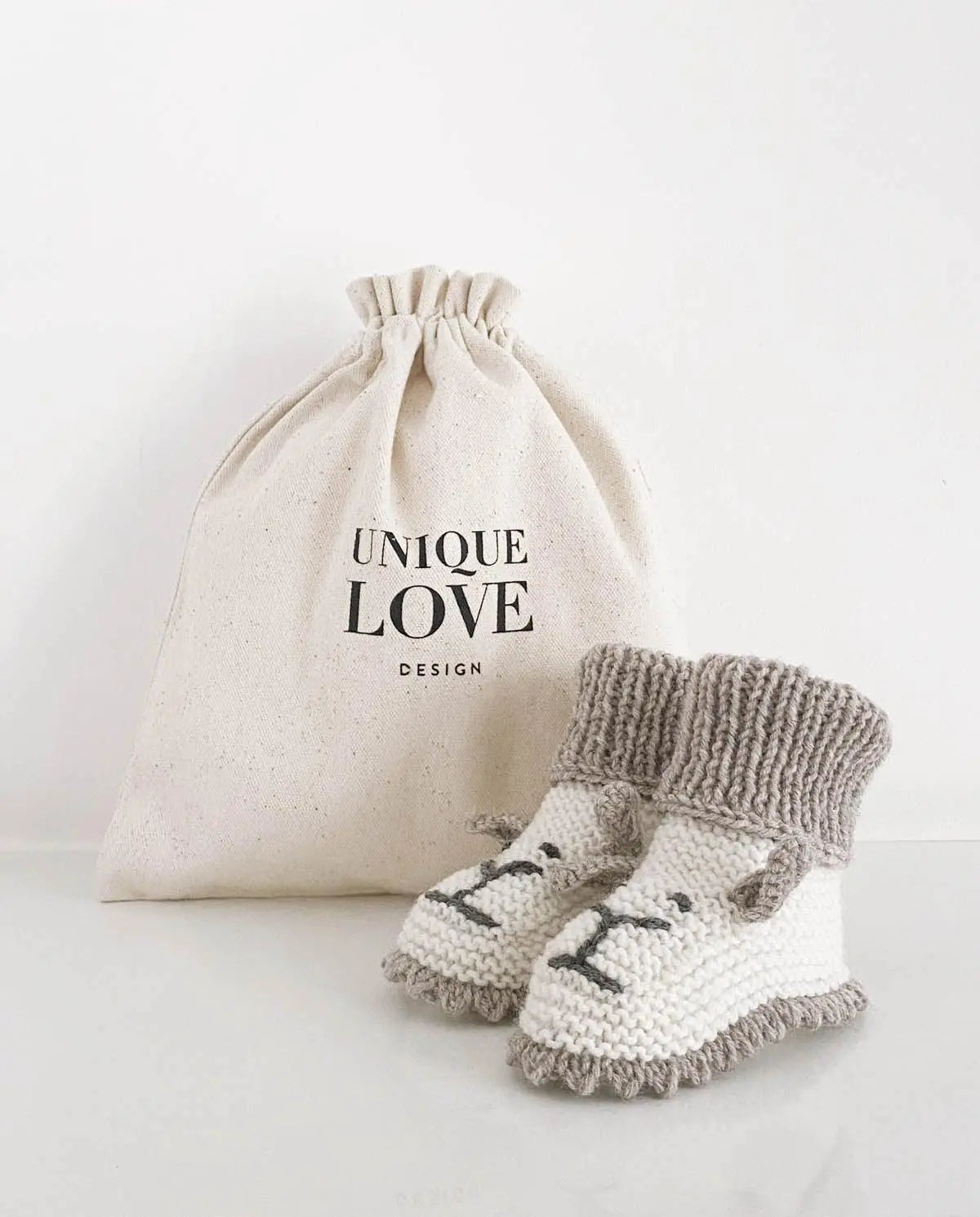 Unique Love - Strickboots "little lion" | sand Unique Love