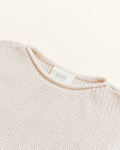 Hvid - Strickpullunder "Vest Harvey" | cream - Leja Concept Store