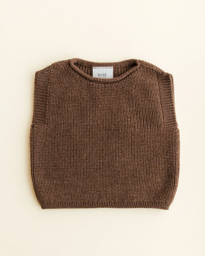 Hvid - Strickpullunder "Vest Harvey" | mocha