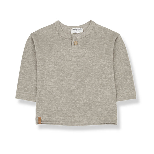 1 + in the Family - Long Sleeve Henley Shirt "Vinci" | beige - Leja Concept Store