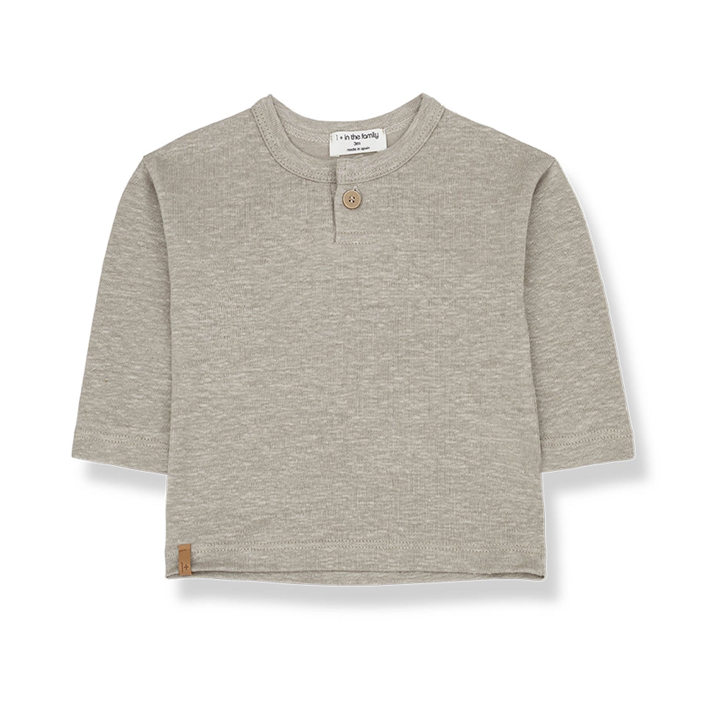 1 + in the Family - Long Sleeve Henley Shirt "Vinci" | beige - Leja Concept Store