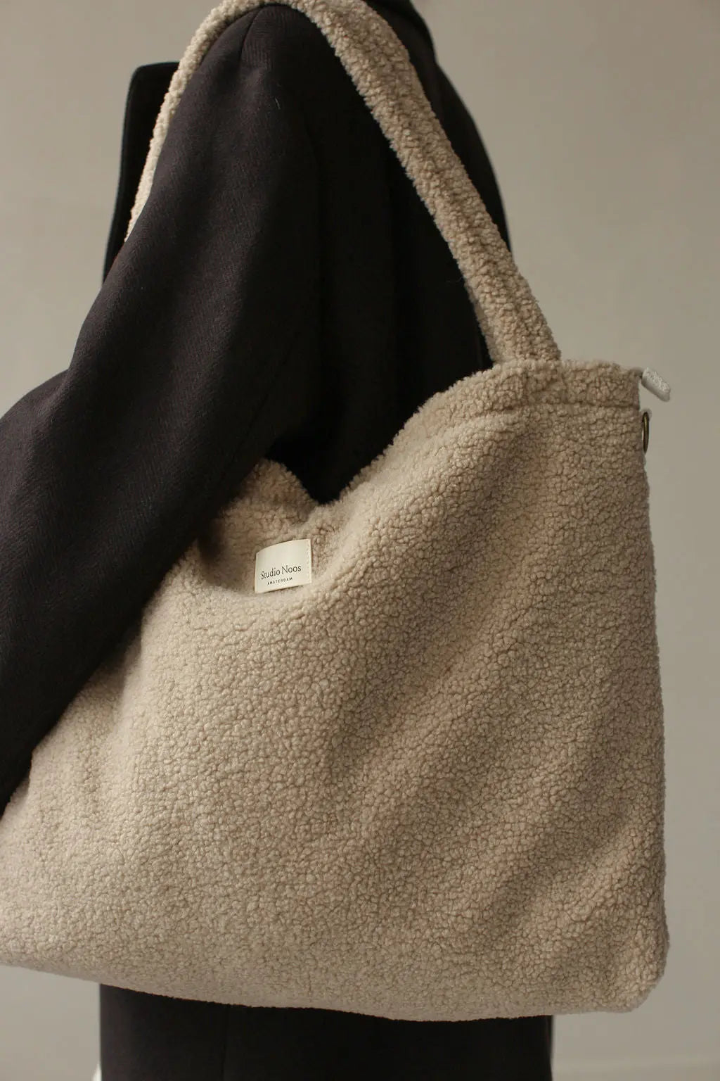 Studio Noos - Bag "Chunky Teddy Mombag" | ecru