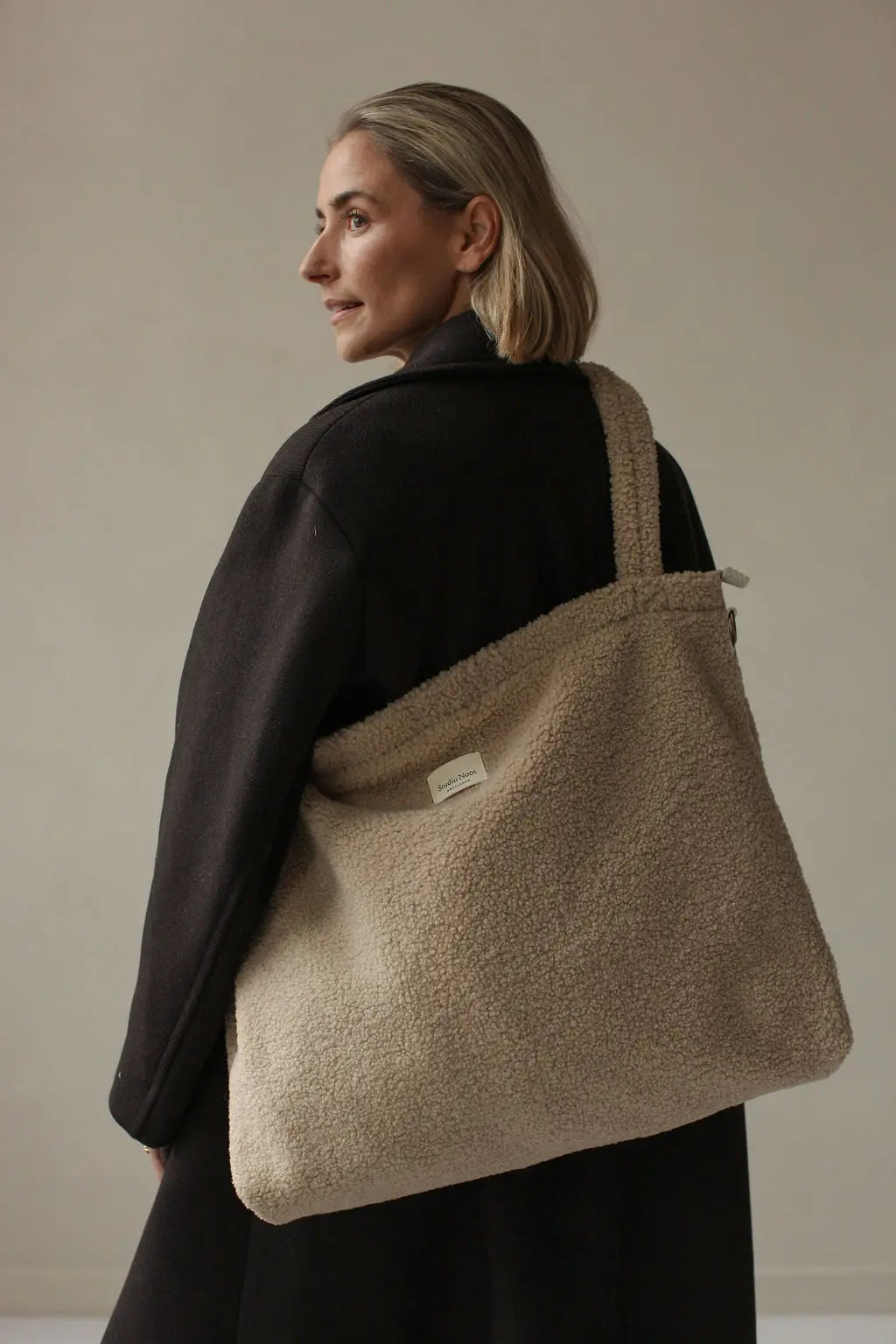 Studio Noos - Bag "Chunky Teddy Mombag" | ecru