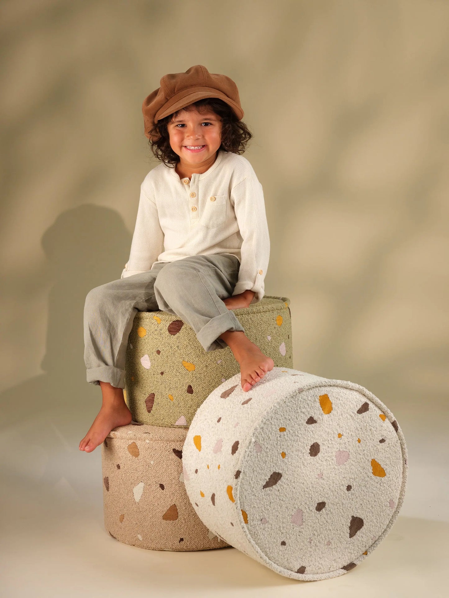 Wigiwama - Sitzpuff "Pouffe" | terrazzo-sand