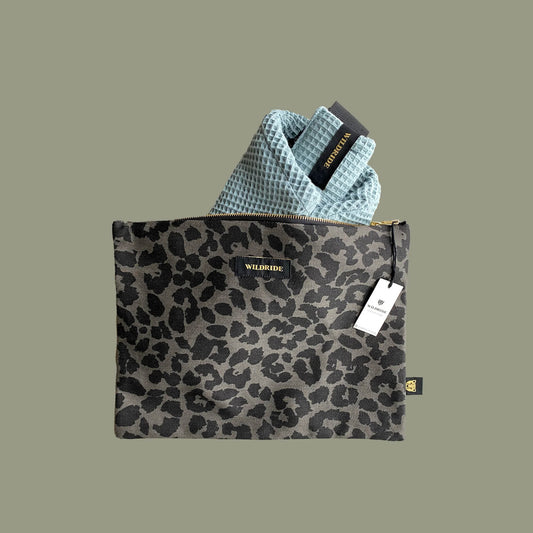 Wildride - Beutel / Pouch für Kindertrage "Grey Leopard Pouch" | grey leopard - Leja Concept Store