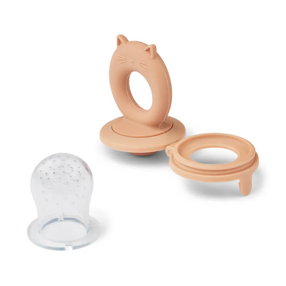 Liewood - Fruchtsauger "Miranda Cat Shape Food Feeder 2-Pack" | tuscany rose / apple blossom Liewood