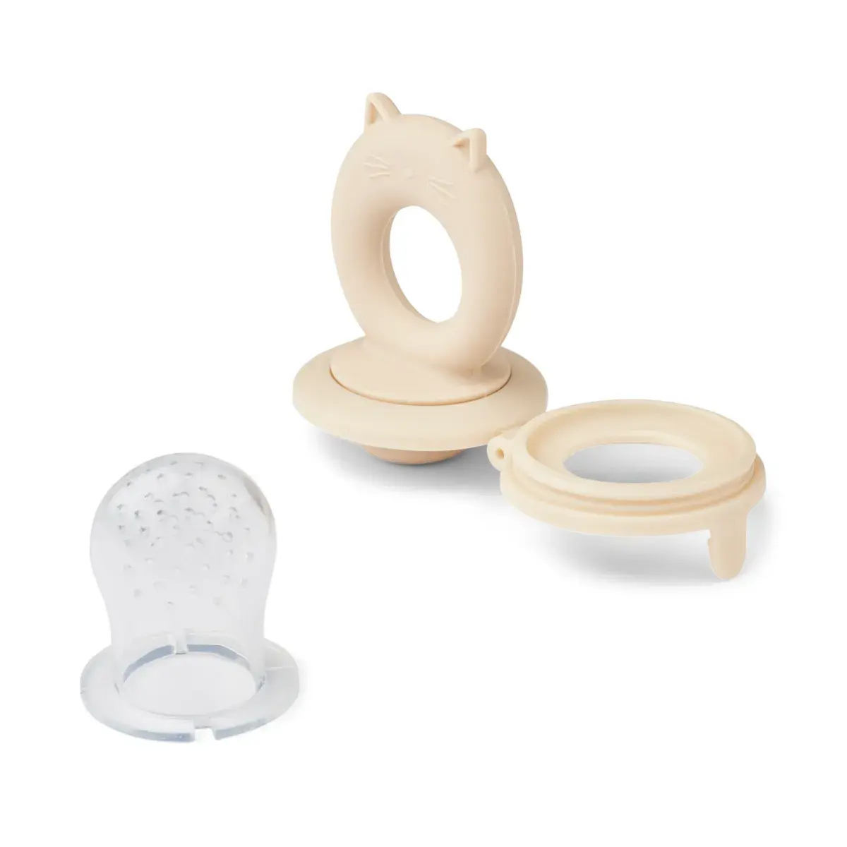 Liewood - Fruchtsauger "Miranda Cat Shape Food Feeder 2-Pack" | tuscany rose / apple blossom Liewood