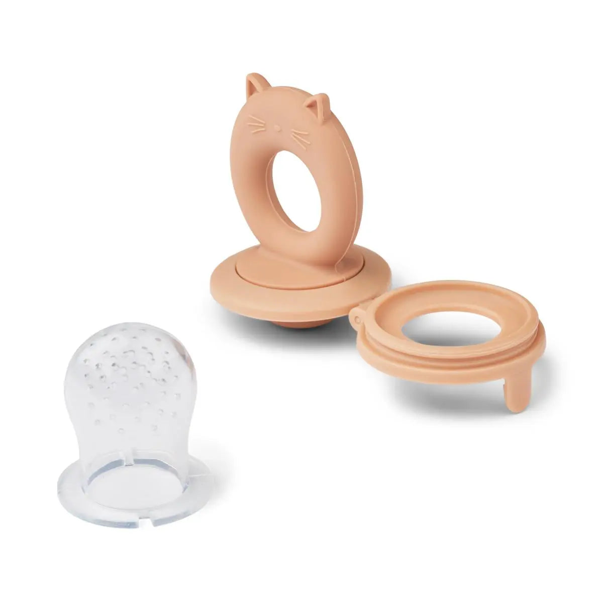 Liewood - Fruchtsauger "Miranda Cat Shape Food Feeder 2-Pack" | tuscany rose / apple blossom Liewood