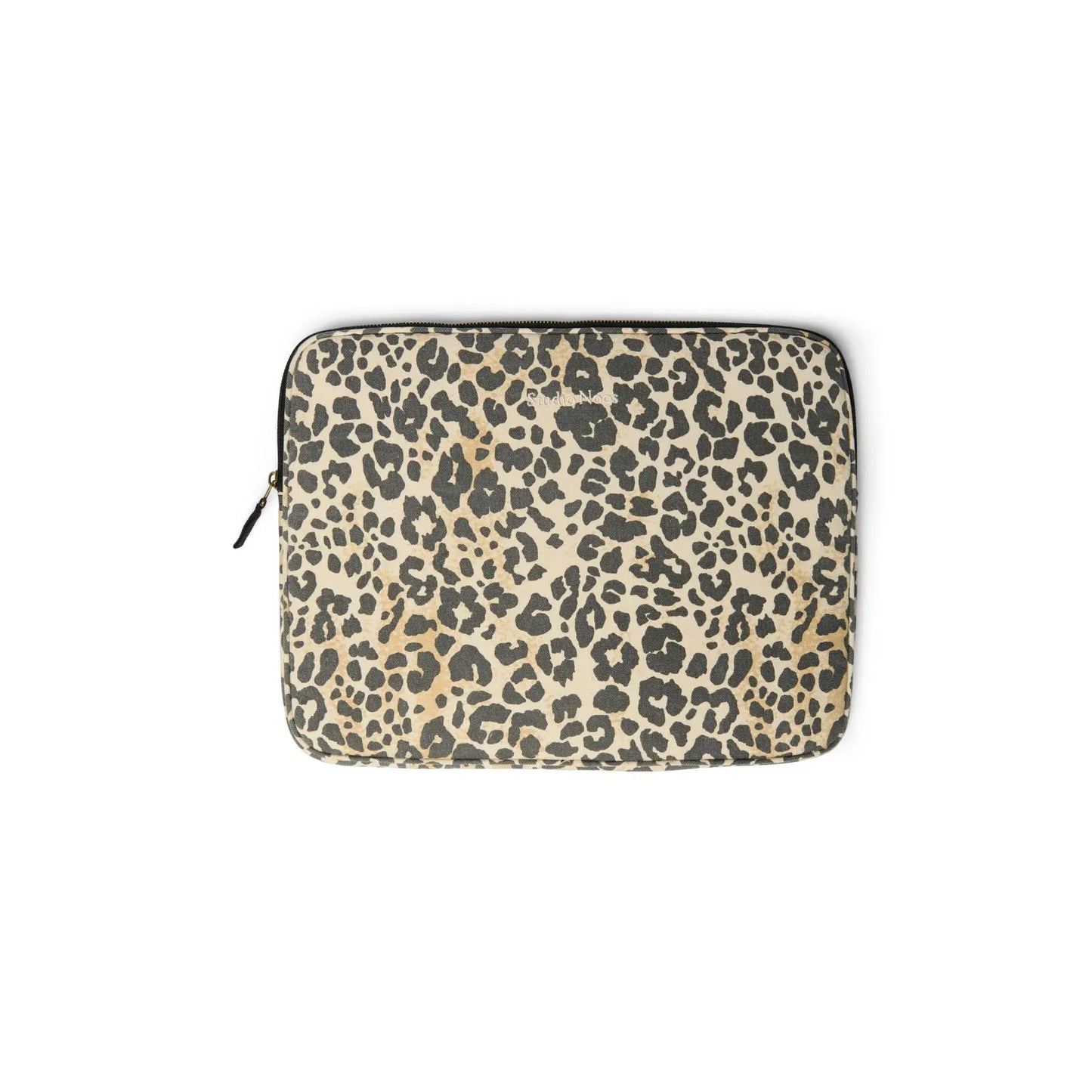 Studio Noos - Laptop Tasche 15inch "Soft Cotton Leopard Laptop Sleeve" | schwarz / beige Studio Noos