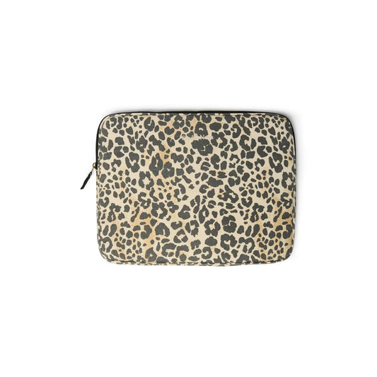 Studio Noos - Laptop Tasche 15inch "Soft Cotton Leopard Laptop Sleeve" | schwarz / beige Studio Noos