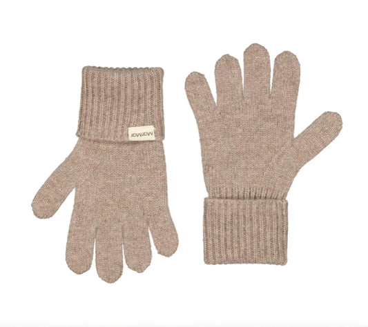 MarMar Copenhagen - Handschuhe Kaschmir "Aske Long" Kind |  linseed melange / braun MarMar Copenhagen