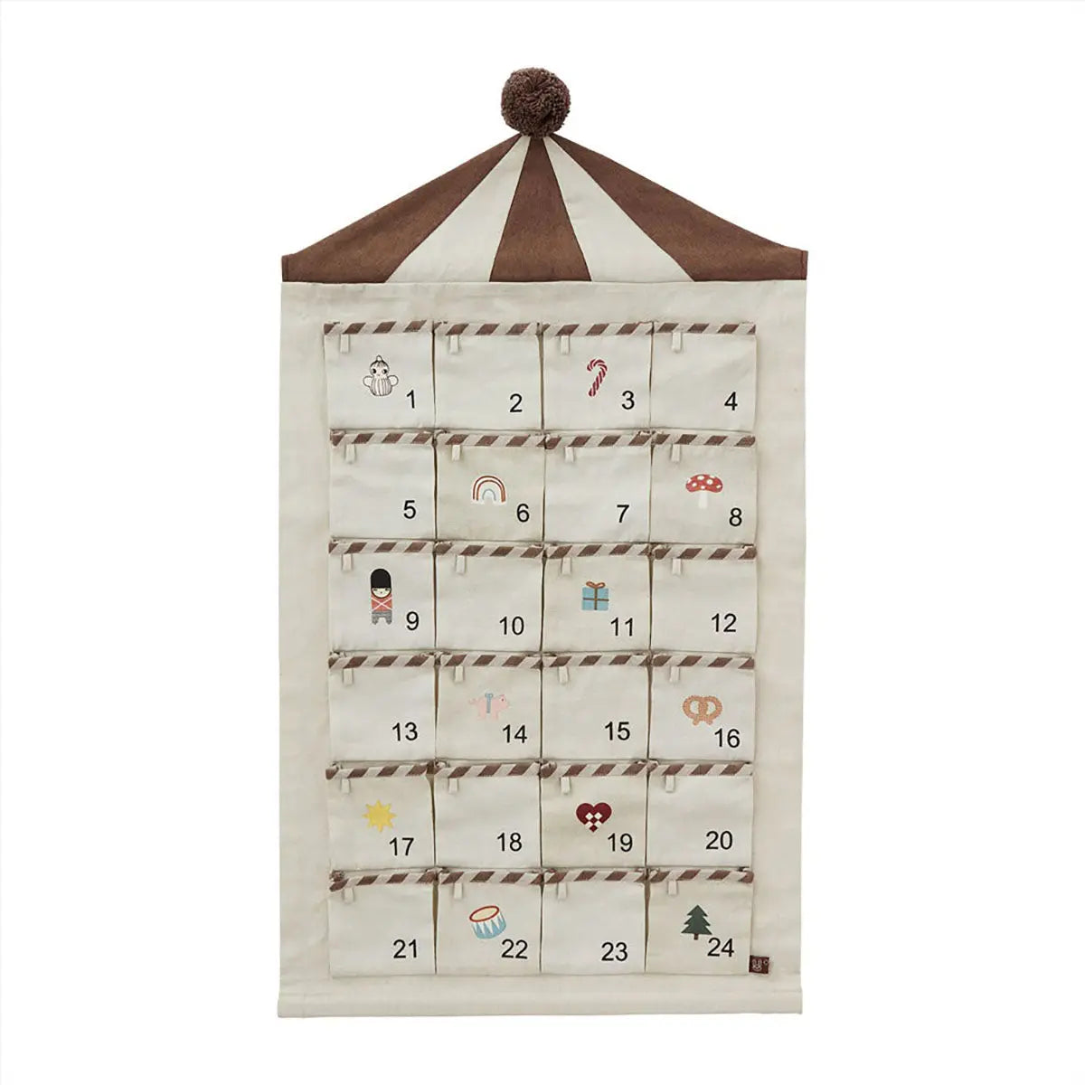 OYOY - Adventskalender "Circus Christmas Calendar" | beige / brown OYOY