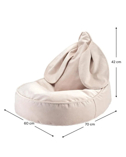 Wigiwama - Sitzsack aus Samt "Velvet Bunny Beanbag" | dusty-beige