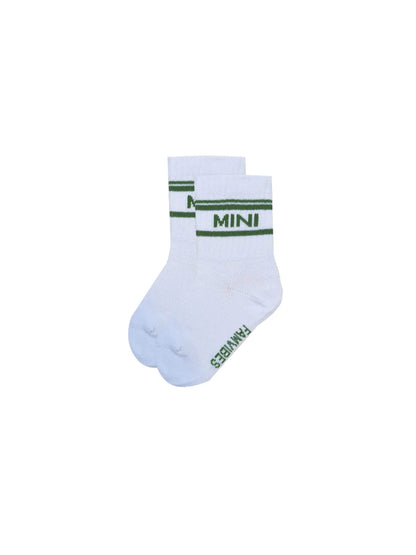 Famvibes - Socken "Striped MINI" | weiss / grün Famvibes