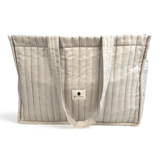Pine Cone - (diaper) bag "MOMMY TOTE BAG" | mushroom stripes