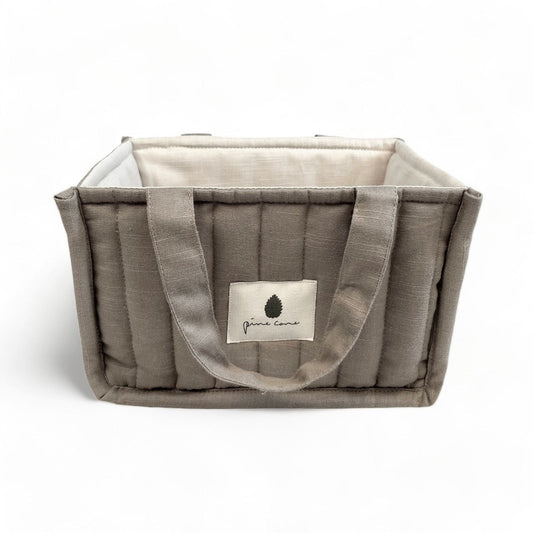 Pine Cone - (diaper) bag "MOMMY TOTE BAG" | mushroom stripes