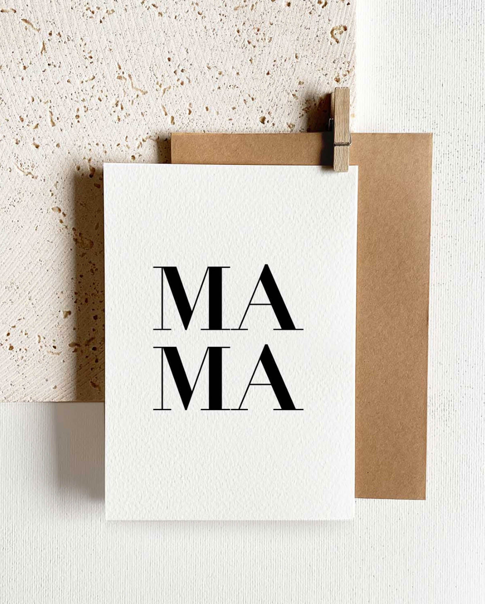Unique Love - Karte "MAMA" | rechteckig - Leja Concept Store