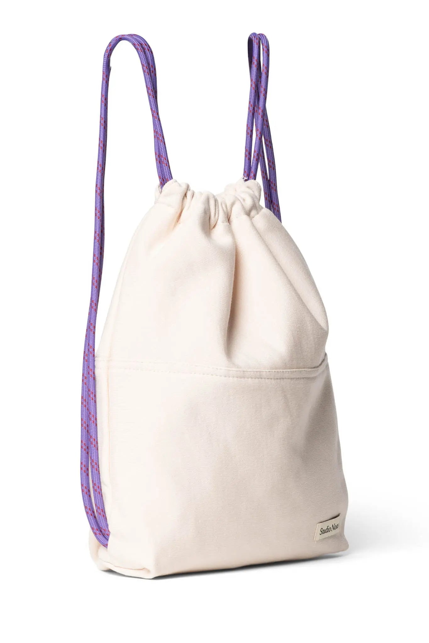 Studio Noos - Rucksack / Turnbeutel "Jersey Gym Bag" | off-white / lilac Studio Noos