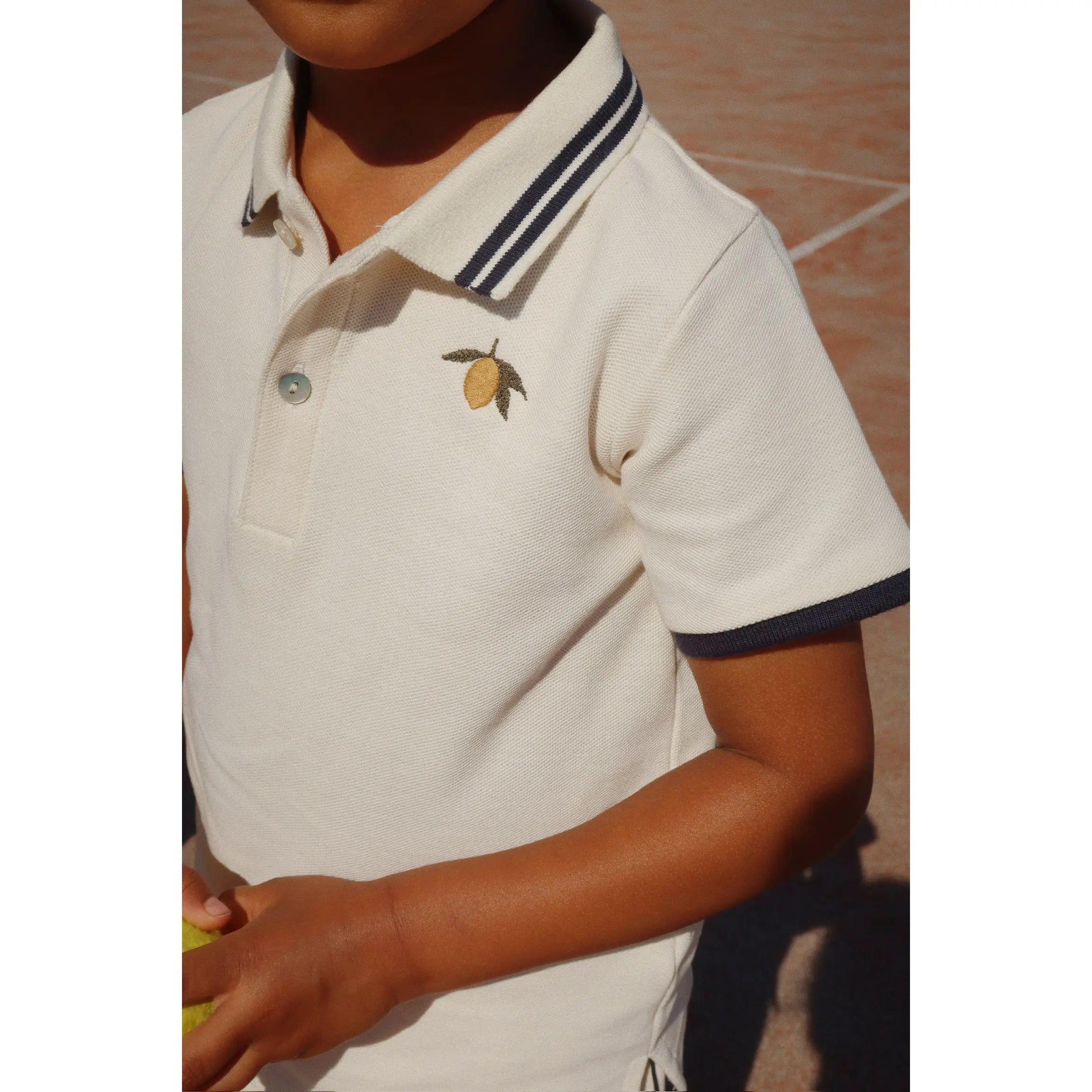 Konges Sløjd - Polo Shirt "FLORIAN POLO SHIRT GOTS" | antique white
