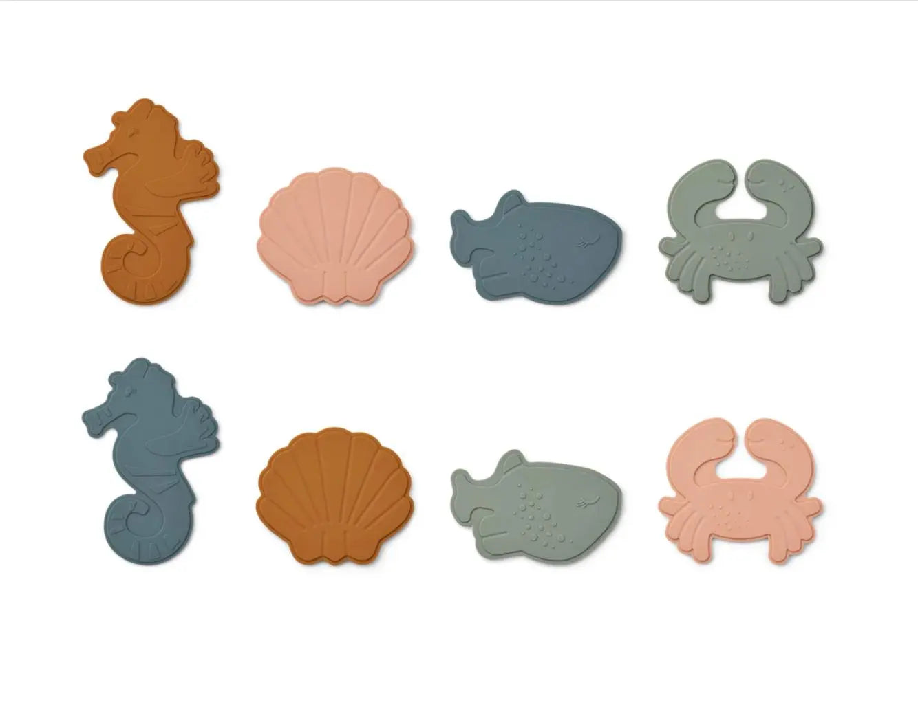 Liewood - 8er Pack Badespielzeug "Paola Mini Bath Mat" | sea creature / mustard multi mix Liewood