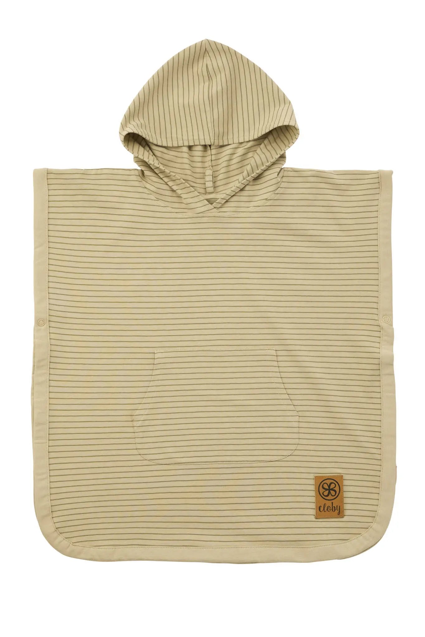 Cloby - UV-Poncho (UPF50+) | sandy beach / olive green cloby