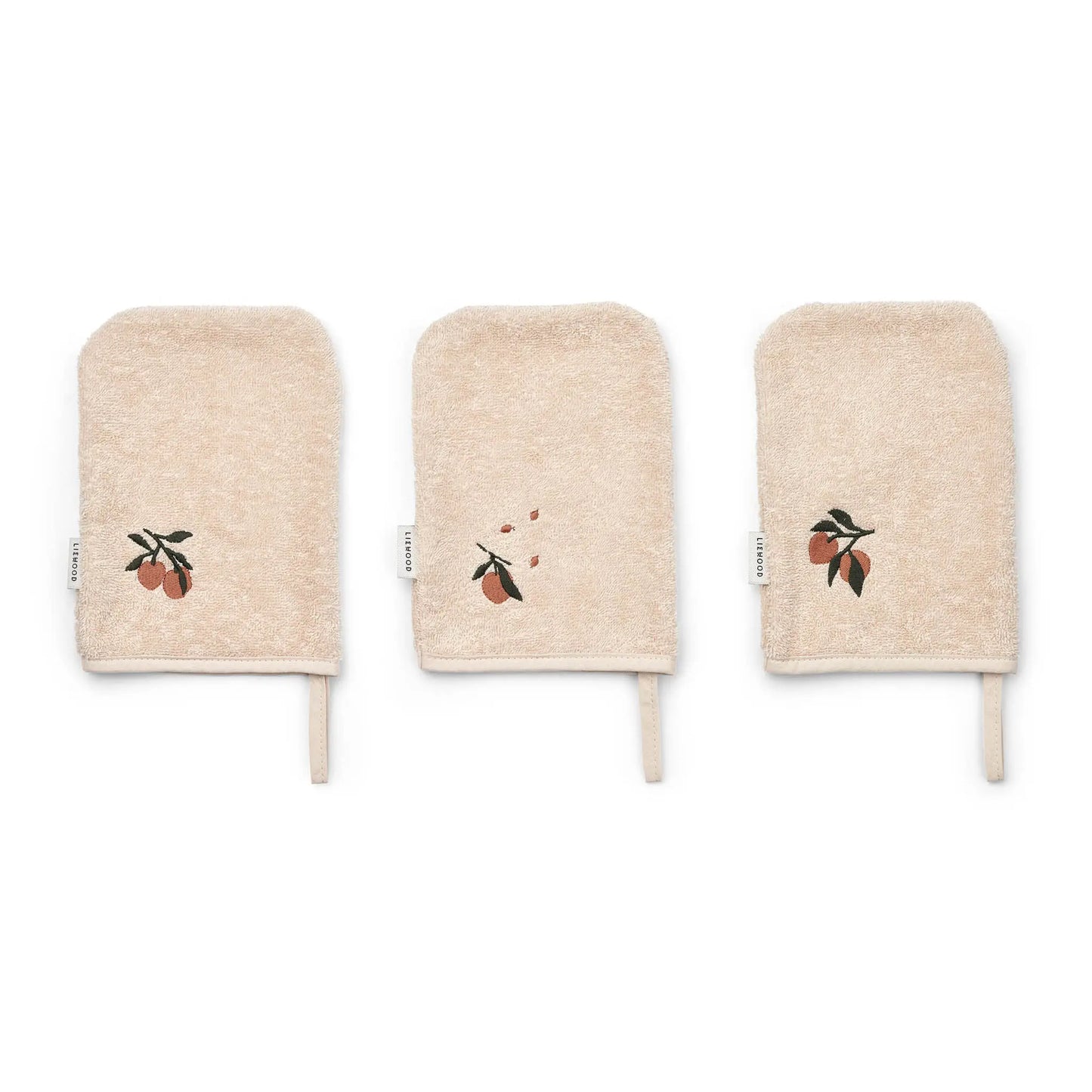 Liewood - Waschlappen "Francisco Washcloth 3-Pack" | peach / sea shell Liewood