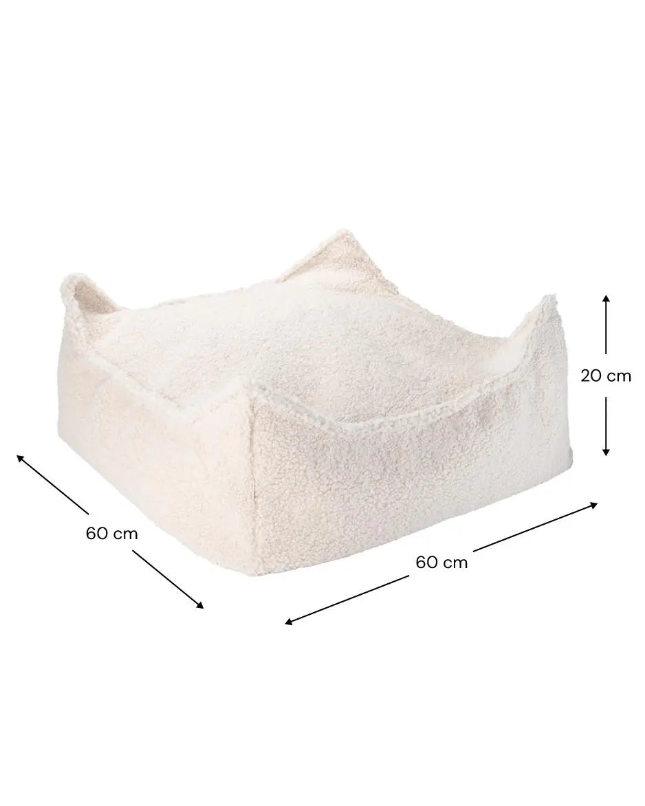 Wigiwama - Ottomane "Square Ottoman" | cream-white