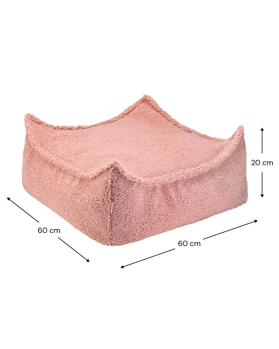 Wigiwama - Ottomane "Ottoman" | guava-pink-square-ottoman