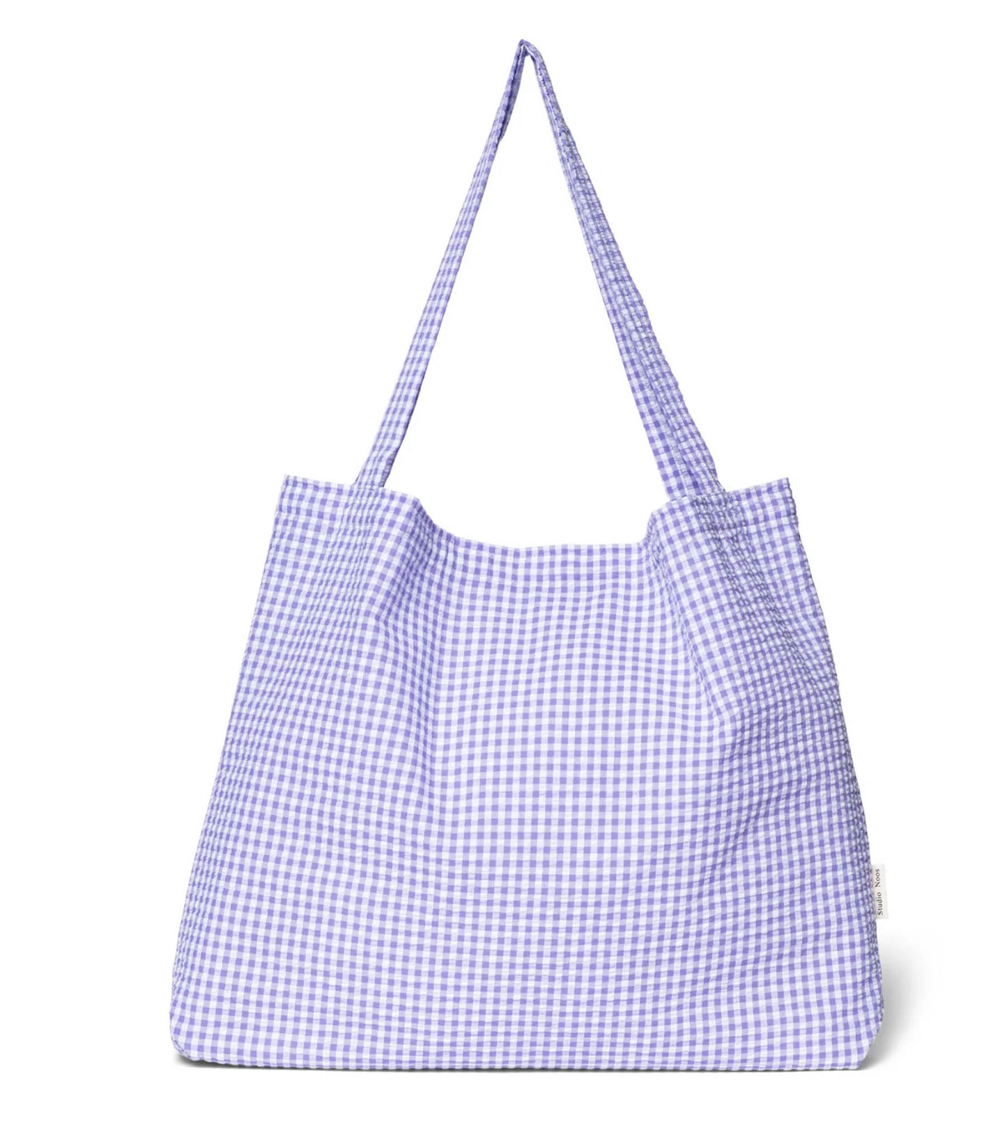 Studio Noos - Tasche "Checked Cotton Mom Bag" | lilac