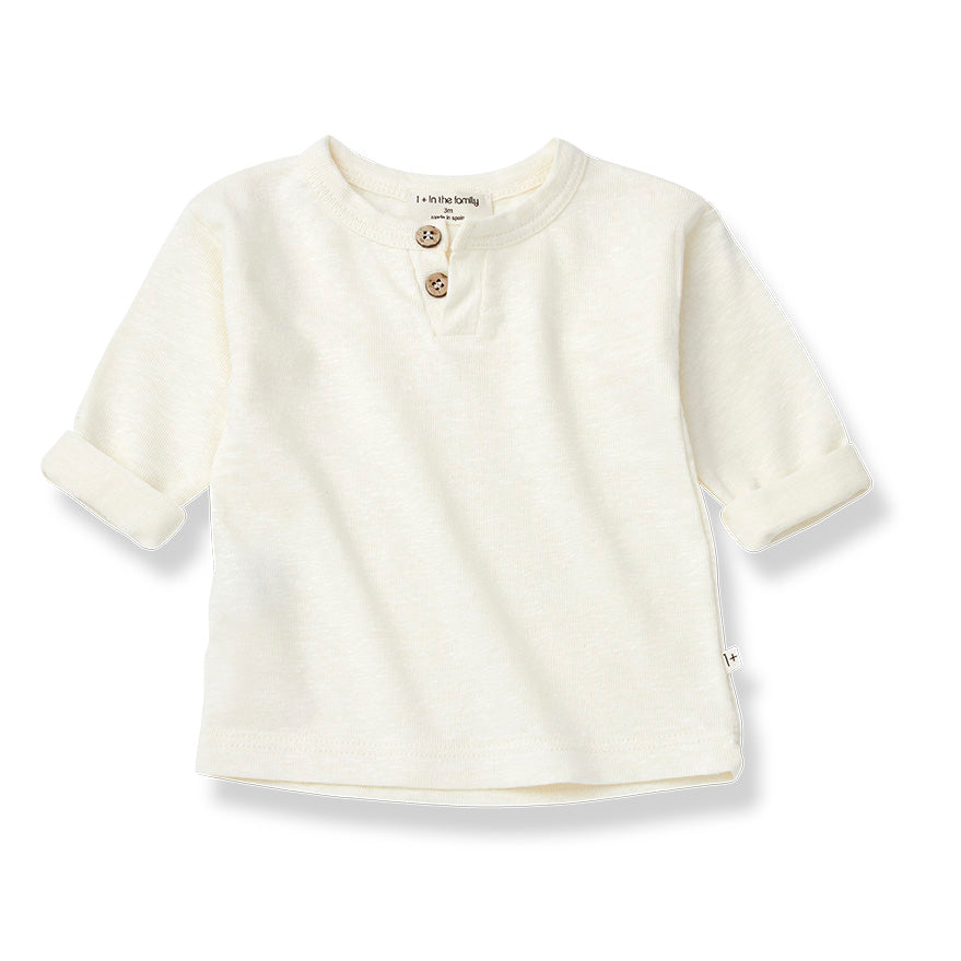 1 + in the Family - Longsleeve T-shirt "Albert" | off-white - Leja Concept Store