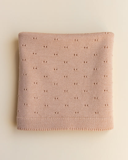Hvid - Merino wool baby blanket "Bibi" | apricot