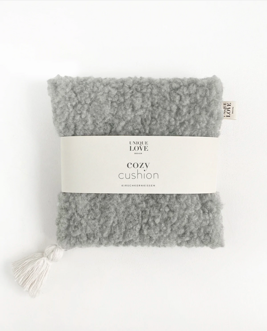 Unique Love - Cherry pit cushion "Cozy" | Gray